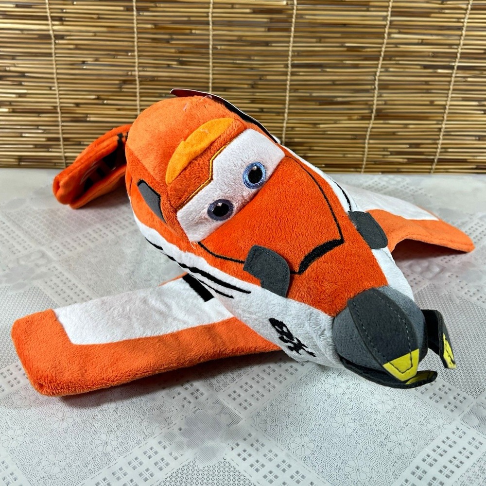 Disney Planes Orange & White Airplane Plush Stuffed Toy Disney Franchise